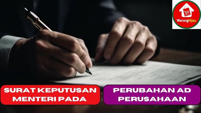 Surat Keputusan Menteri Pada Perubahan AD Perusahaan