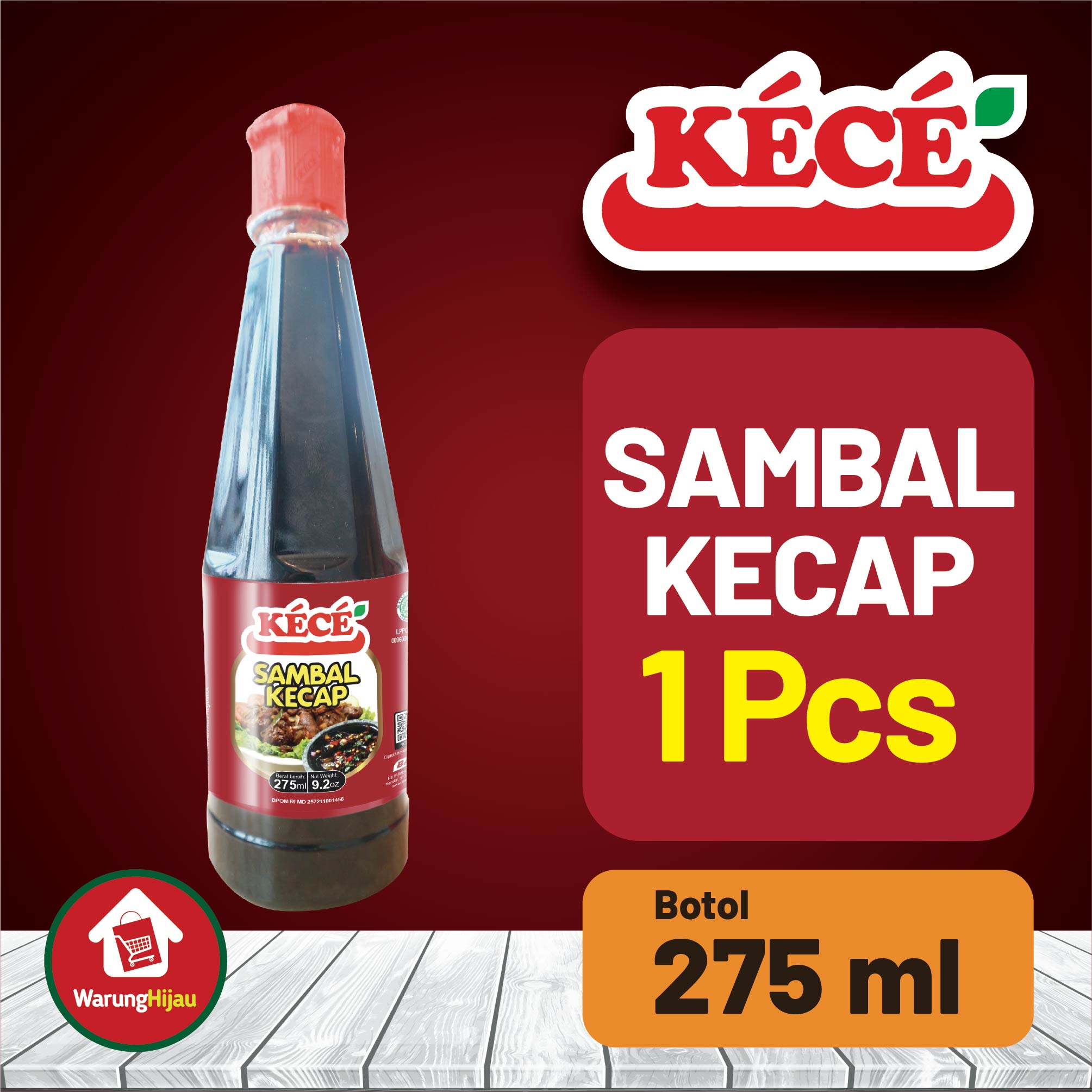 Sambal Kecap KECE Botol 275 ml